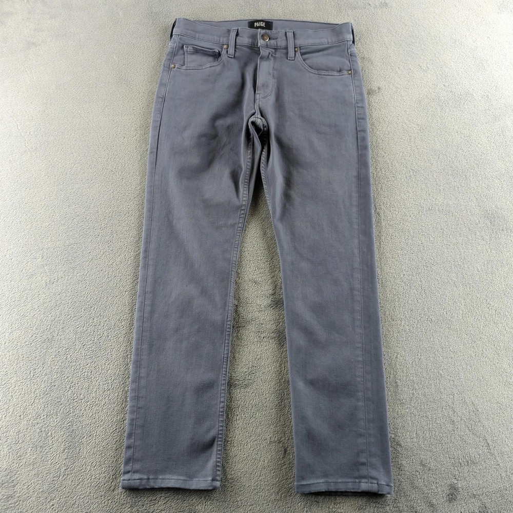 Paige Lennox Jeans Mens 31 Blue Slim Straight Stretch Made In USA Denim Pants